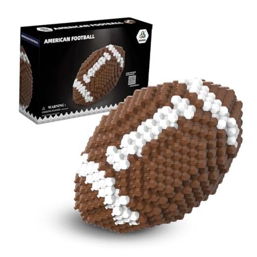 Football Block Set, Adults challenging STEM Block Decoration, Miniature 3D