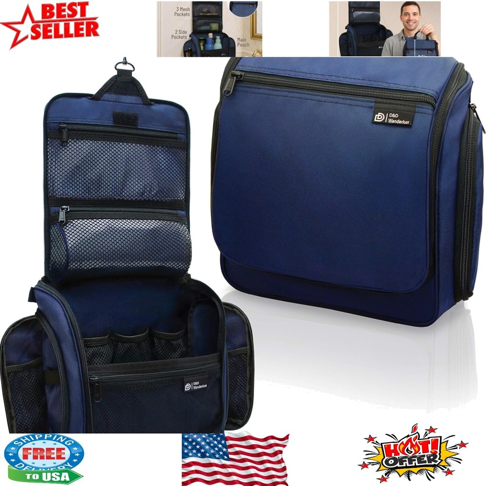 Water-Resistant D&D Toiletry Bag: Perfect for Travel with 10 Organizer Slots