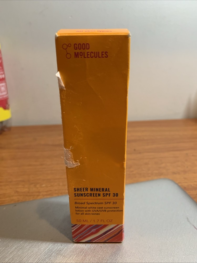 Good Molecules Sheer Mineral Sunscreen SPF 30 Full Size 50 mL 1.7 fl Oz