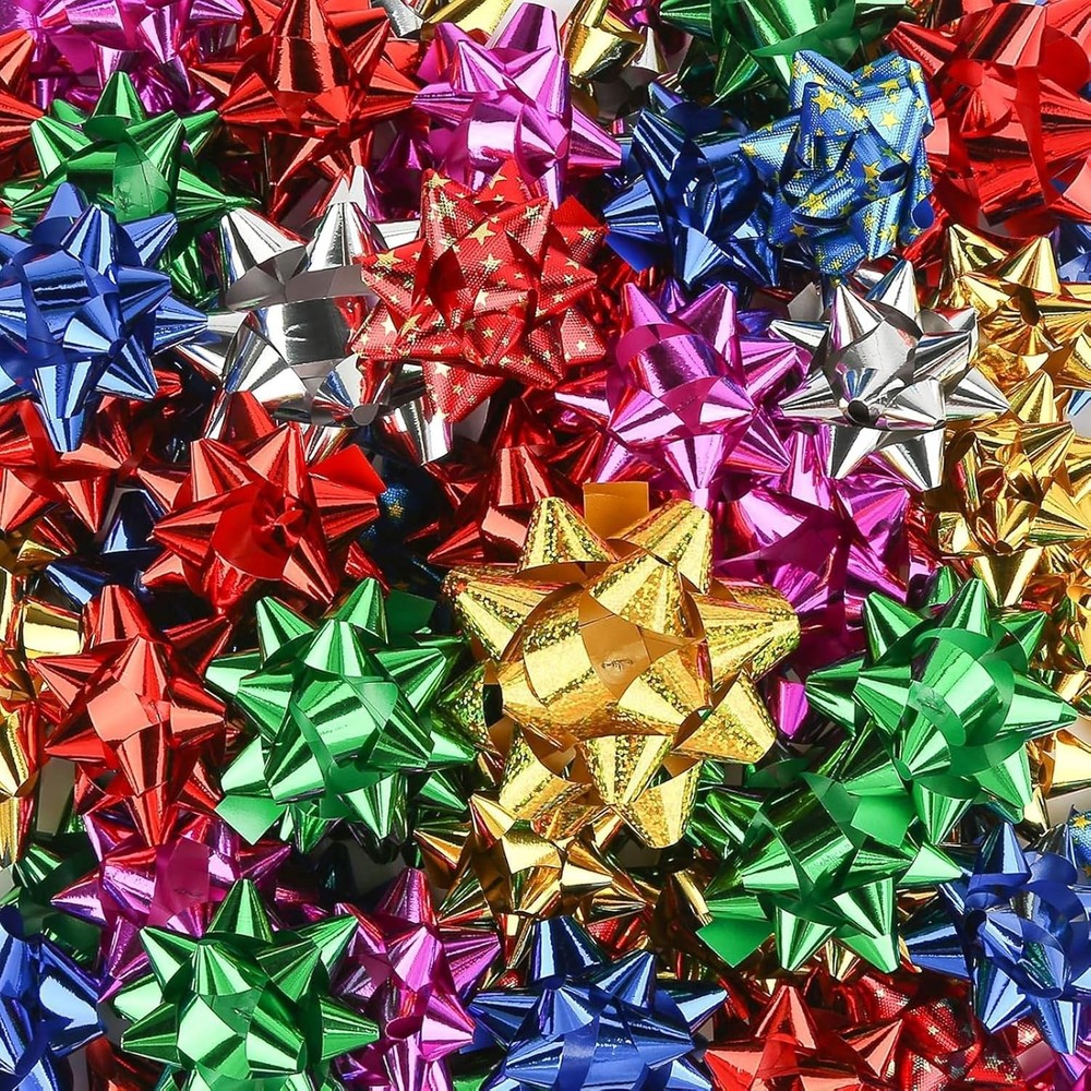 84pc Christmas Gift Bows Assorted 3-4 Inch
