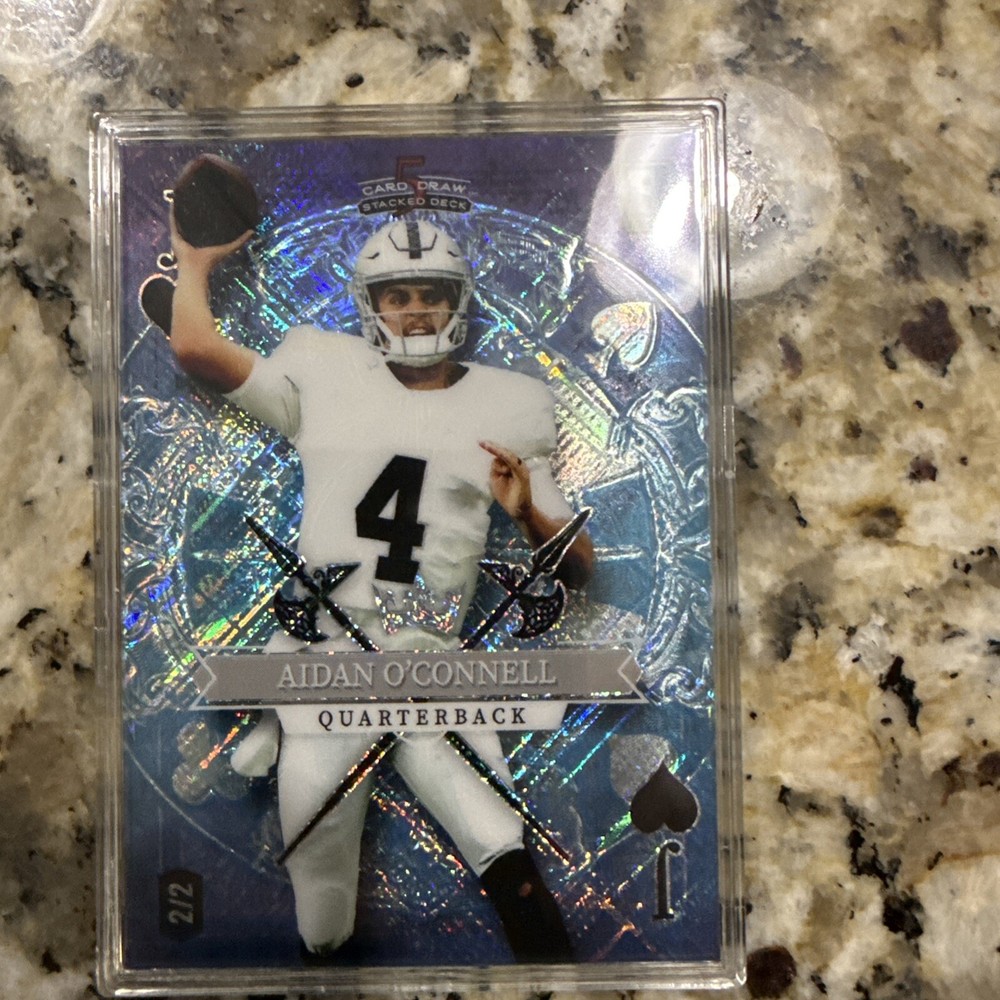 2023 Wild Card 5 Card Draw Stacked Deck Aidan O’Connell Jack Of Hearts 2/2