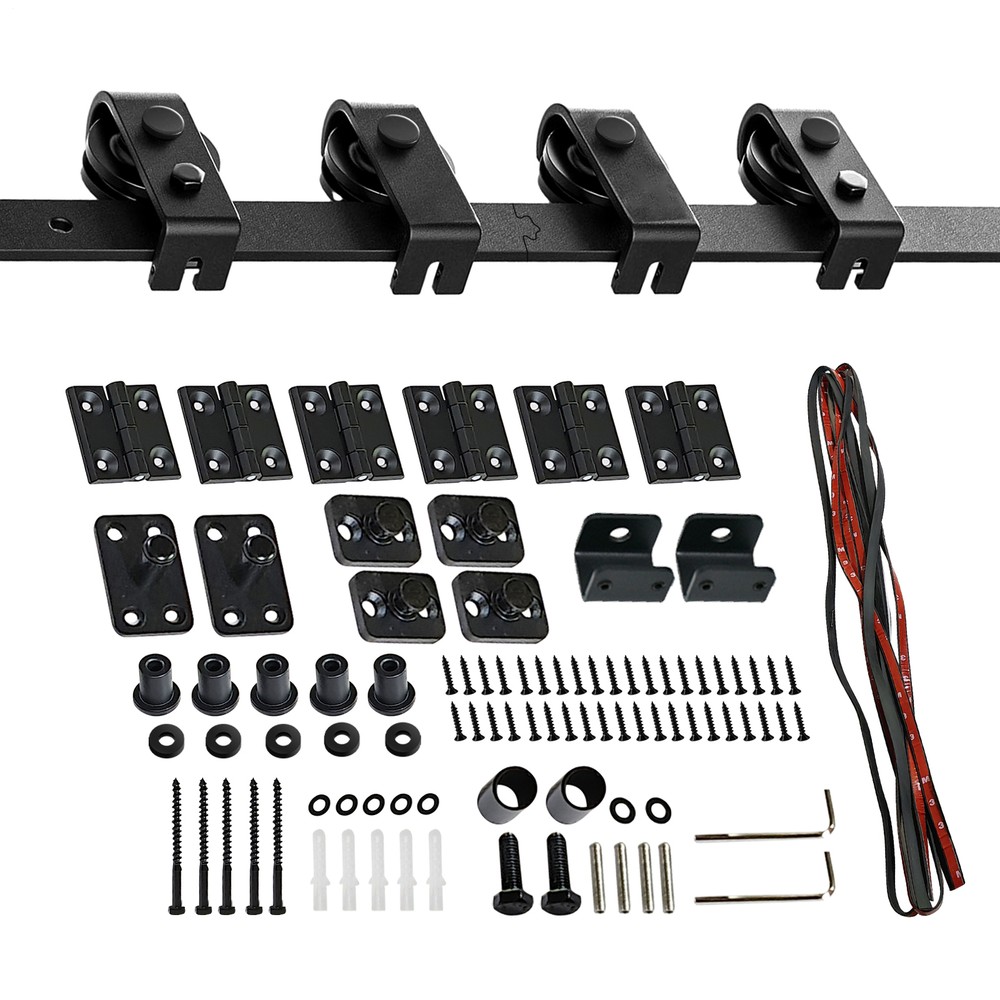 70 Inch Heavy Duty Barn Door Sliding Track Kit for Wood Doors No Door Included