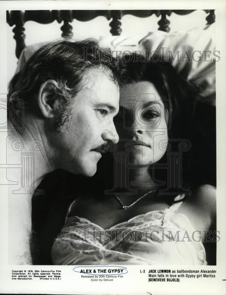 1976 Press Photo Jack Lemmon with Genevieve Bujold in 