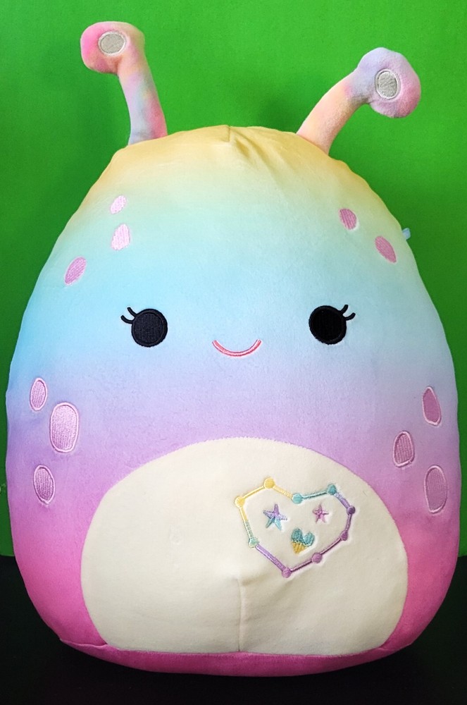 Squishmallows Valentines Day Oliviana the Alien 16” Plush Rainbow Ombre Heart