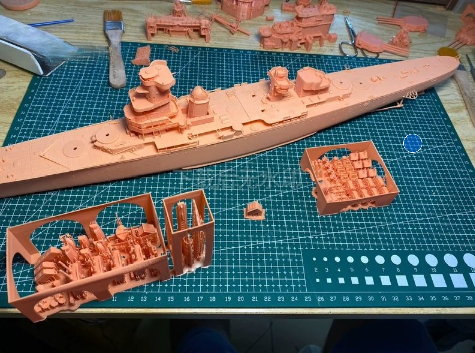 3D Printed 1/350 french   Algérie cruiser   static resin Model Kit