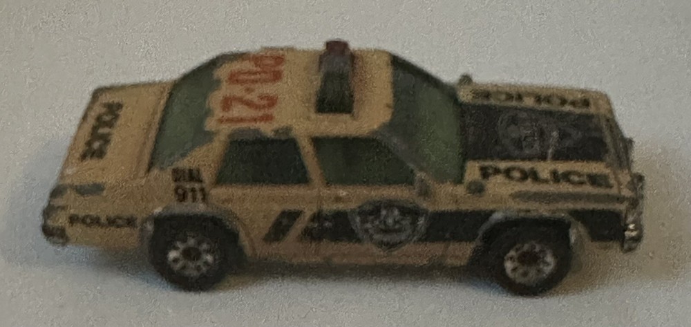 1987 Matchbox Ford LTD Police Car PD-21 Dial 911 Rare Salmon Colour