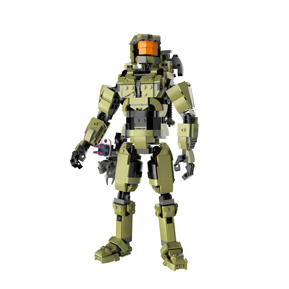 1:7 Scale Master Chief John 117 Model 785 Pieces from Video Game MOC Build Gift