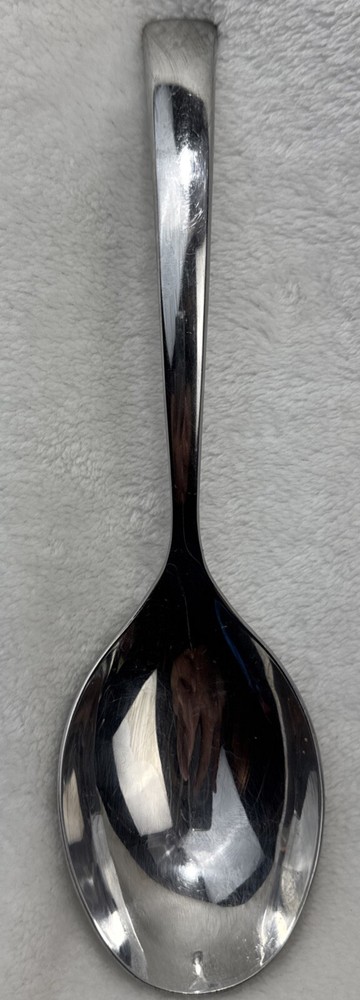 Pottery Barn Utensils Stainless Oval Spoon Serving Korea 18/8, 9.5 Long 2.5” Wid
