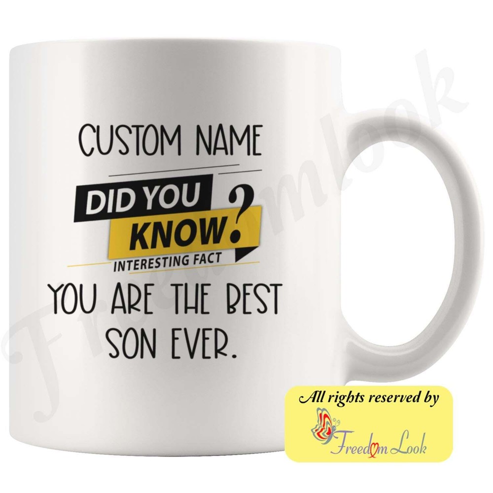 Son Coffee Mug Son Personalized Gifts Best Son Ever Birthday Gift Son Gift Ideas