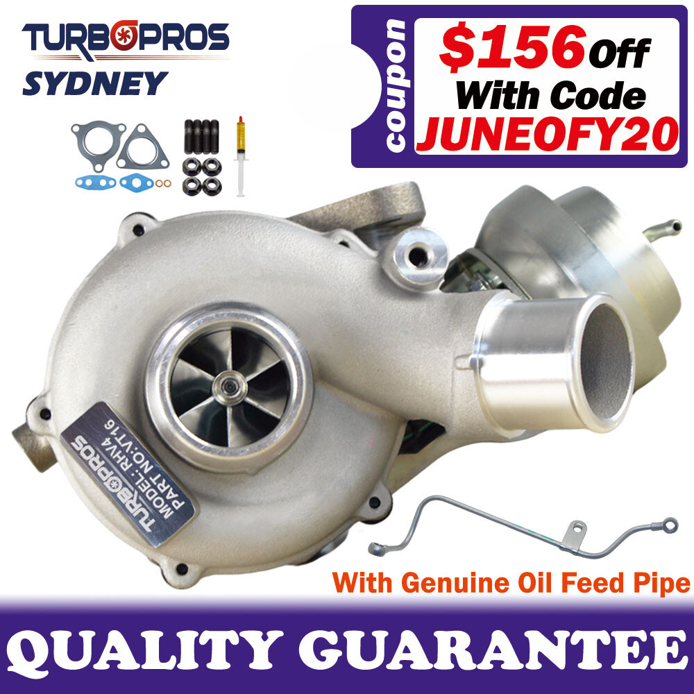 Upgrade Billet Turbo & Genuine Oil Feed Pipe for Mitsubishi Challenger 4D56 2.5L