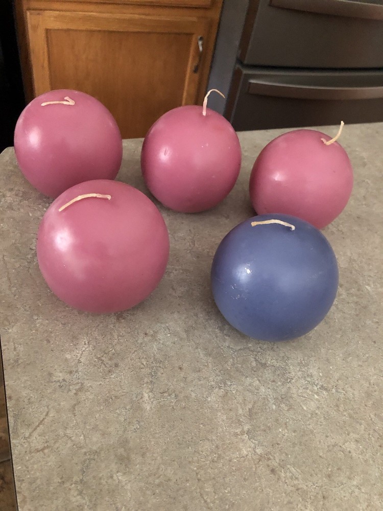 Colonial Candle Cape Cod Ball Candles 5-Pack with Bottom Holes