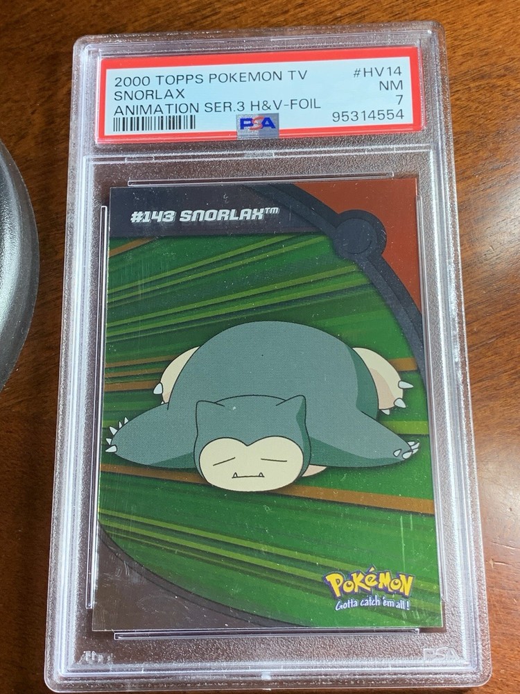 2000 Topps Pokemon TV #HV14 Snorlax Silver Foil Animation Series 3 PSA 7 NM