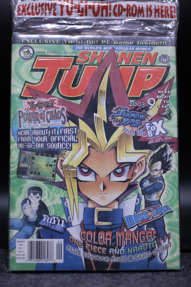 Shonen Jump (2003) #9 VIZ English W/CD-Rom Game Yu-Gi-Oh Game Still Sealed NM