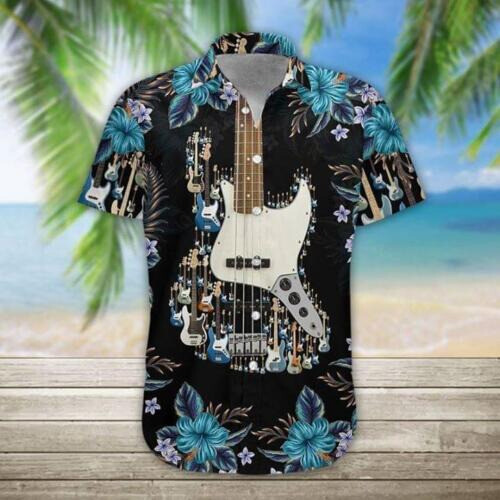 Bass Guitar Hawaii Shirt 3D Limited Edition