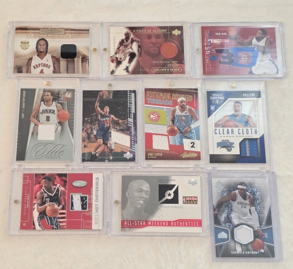 NBA All-Star Relic Card Lot – 10 Cards – Jerseys & Game-Used Memorabilia