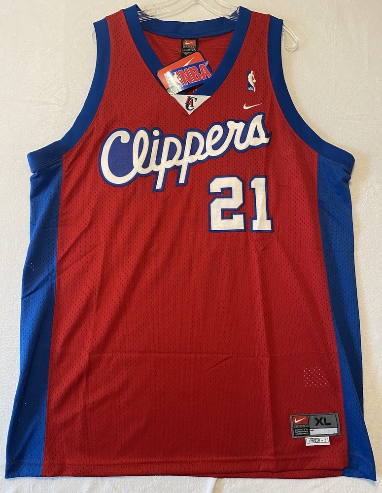 VTG Nike LA CLIPPERS 21 Darius Miles Red Swingman Jersey Men’s Size XL+2 RARE