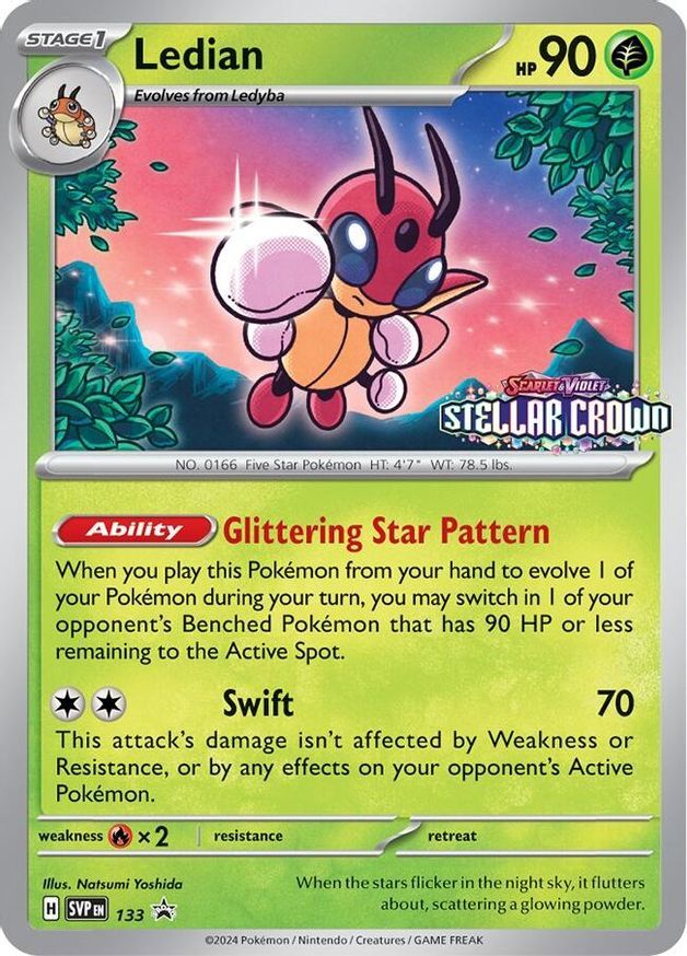 Pokemon Ledian (133/227) Scarlet & Violet Black Star Promos LP HOLO
