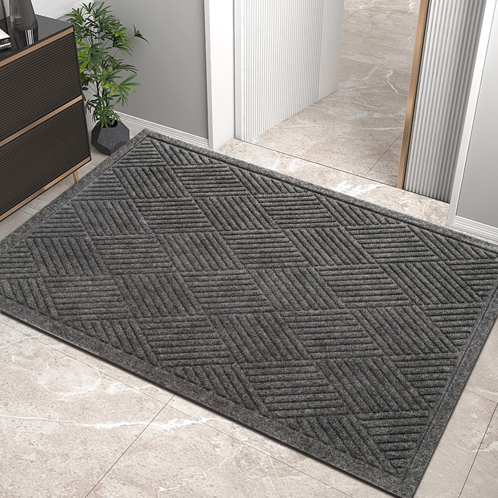 Sturdy Front Door Mat, Absorbent Muddy Dirt Resist Welcome Door Mats Outdoor ...