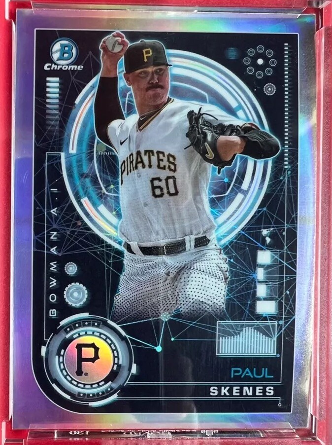 🔥 PAUL SKENES RARE ROOKIE REFRACTOR BOWMAN CHROME INVESTMENT CARD PIRATES 🔥
