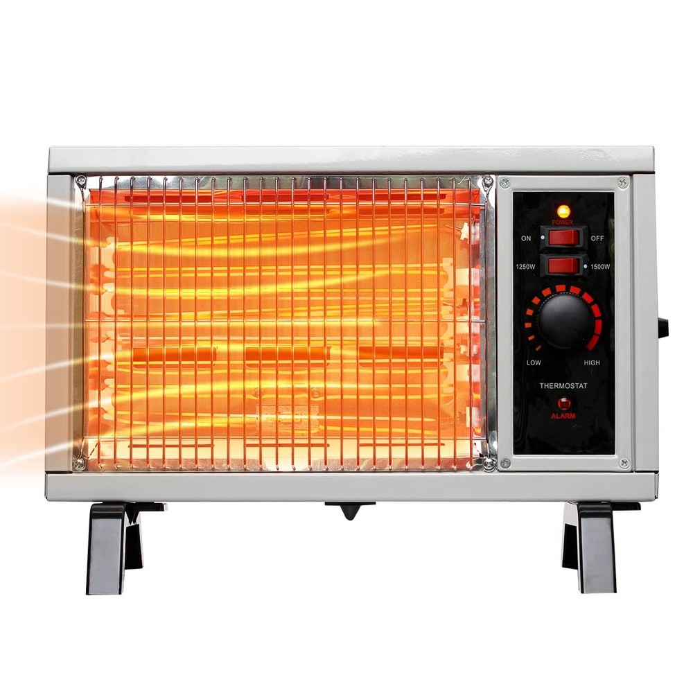 ETL Portable Radiant Heater, 1250W/1500W Indoor Space Heater, Rapid Heating w...