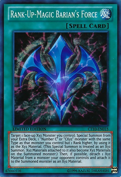 Rank-Up-Magic Barian's Force Super Rare Limited Edition CT10-EN015 Moder Played