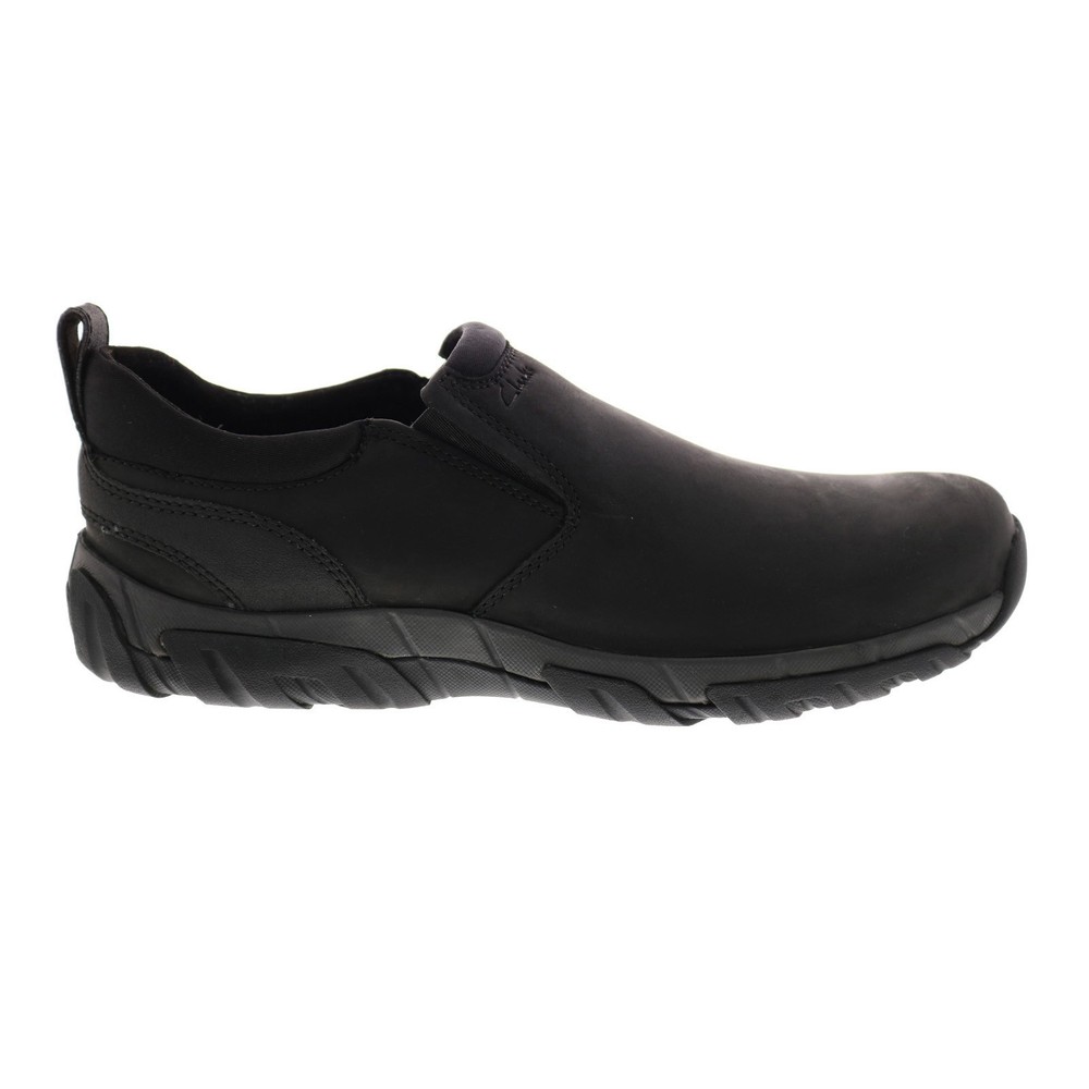 Clarks Grove Step Mens Black Wide Leather Sneakers Size 11