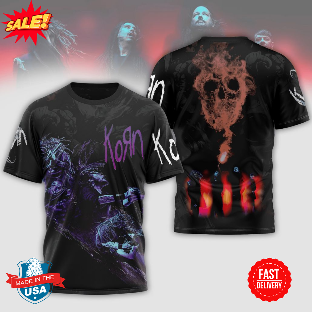 2024 Korn Band Design 3D T-Shirt S-5XL