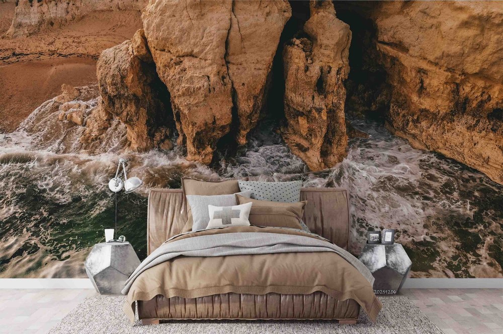 3D Rocks Sea Landscape Wall Murals Wallpaper Murals Wall Sticker