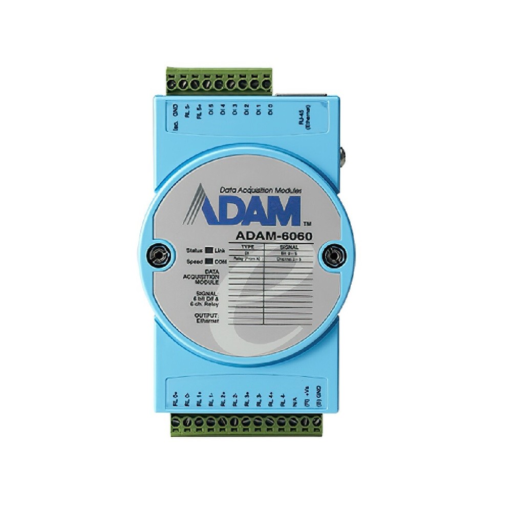 Advantech Corp ADAM-6060-D 6 Channel Digital Input / 6 Channel Relay Module, TCP