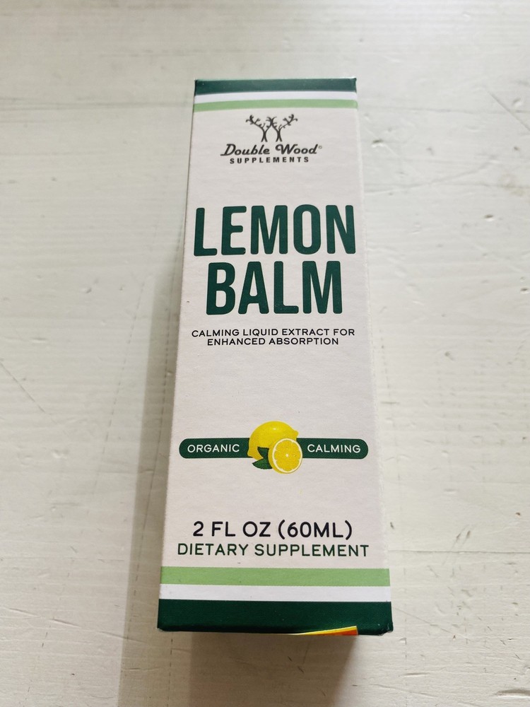 Organic Lemon Balm Tincture Drops by Double Wood Supplements - Expires 2026-image
