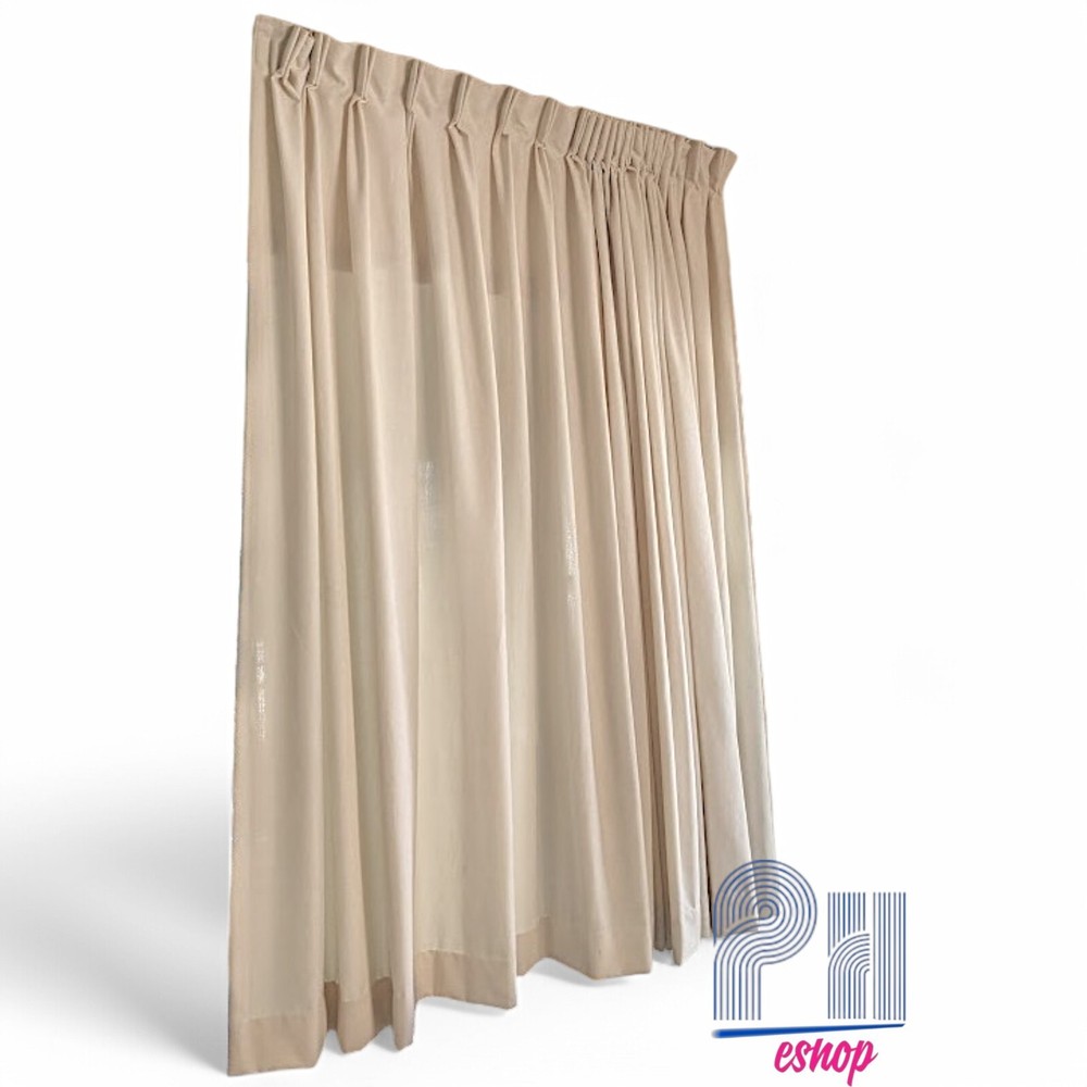 Custom made pinch DOUBLE pleat drape curtain OVERSIZED ivory beige 101