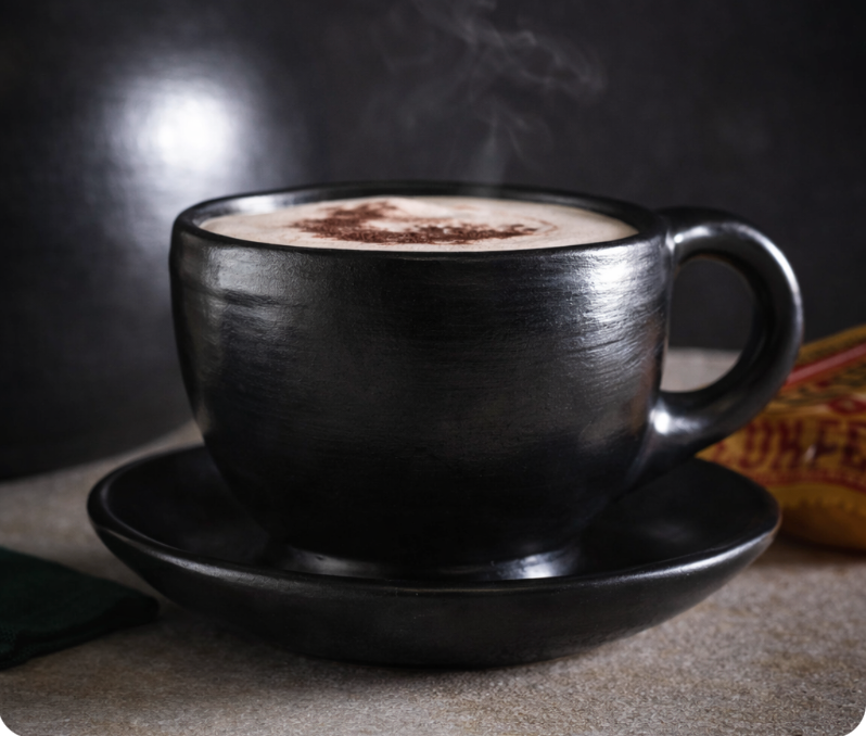 La Chamba Handmade Clay Mug Coffee Cup Lead-Free Colombian Pottery 6 Pcs