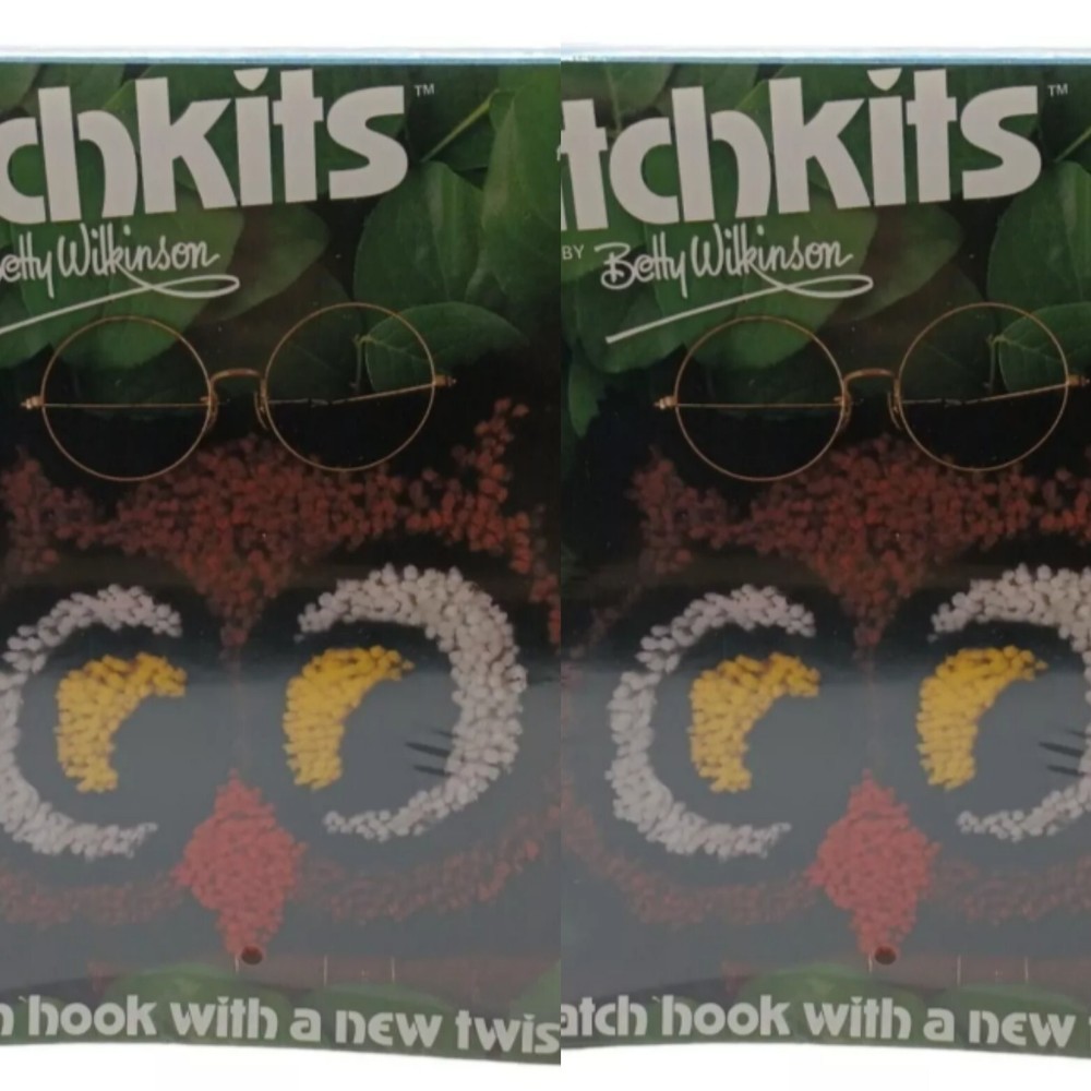 2 For $5 Owl Latch Hook Kit Vintage Betty Wilkinson Limited Time Special-image