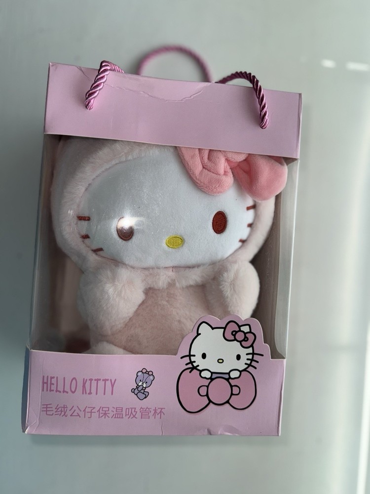 Hello Kitty Backpack With Water Bottle Inside. Includes Straps. Brand New