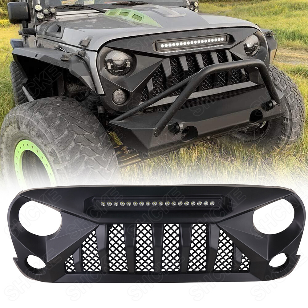 Jeep Wrangler JK 07-18 Front Mars Grille with Off-Road LED Lights