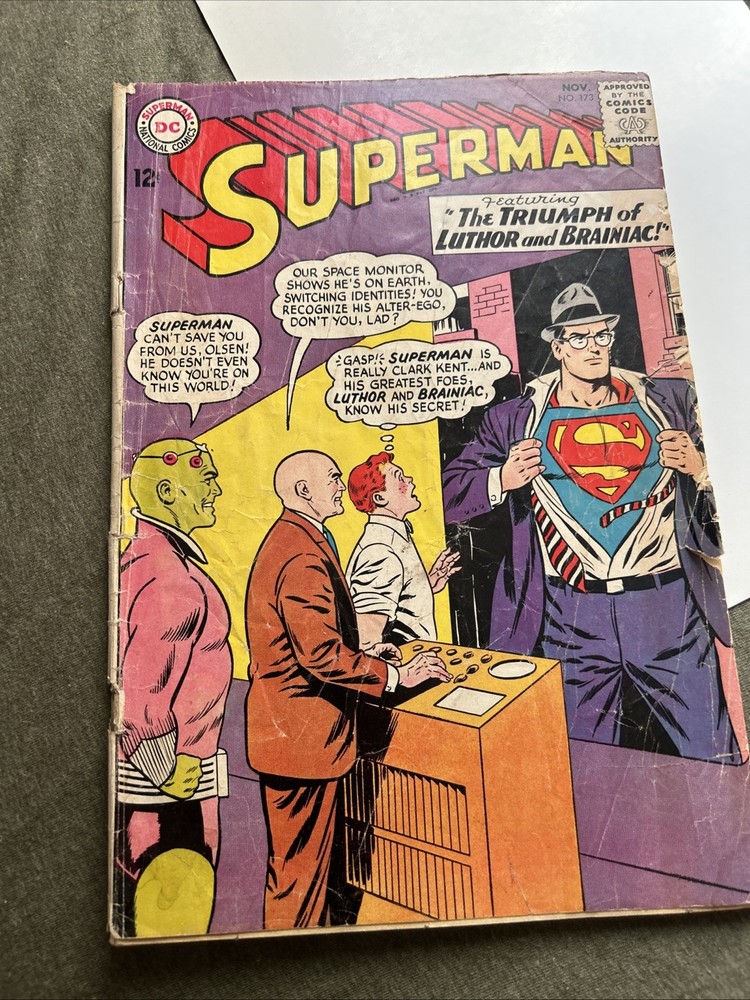 Superman #173 DC Comics 1964 Fair Condition Vintage Collectible