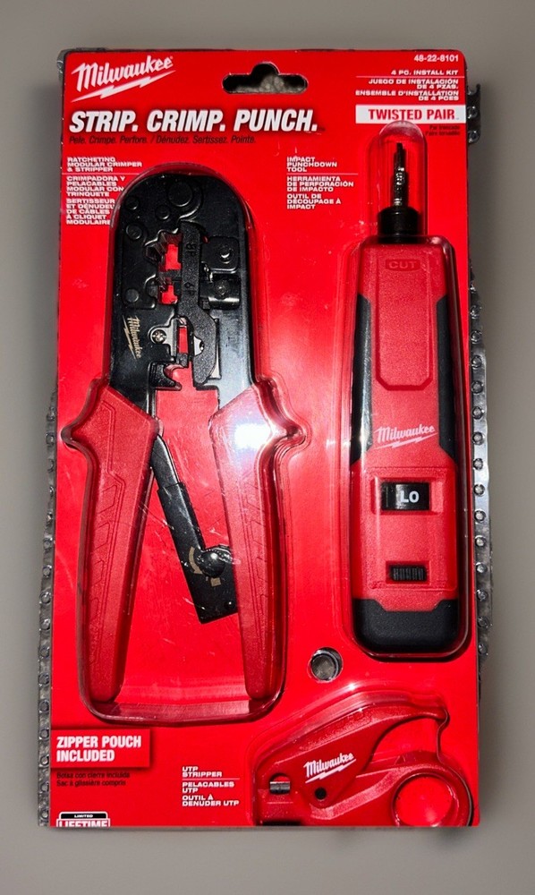 Milwaukee 48-22-8101 Twisted Pair Install Kit Non-Slip Grips