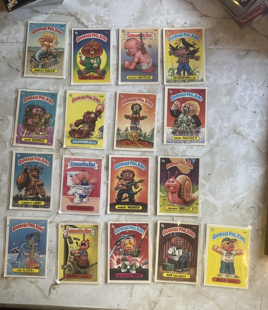 Vintage 1986 Garbage Pail Kids Lot of 17 Rare Cards Some Valued at $20 Each or Best Offer