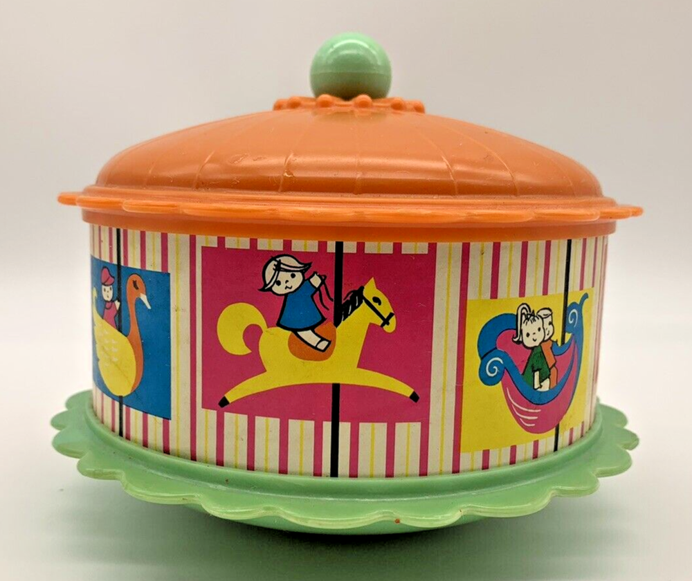 Vintage Rotating Musical Carousel Baby Chime S.A. Tarrson Co Minor Damage