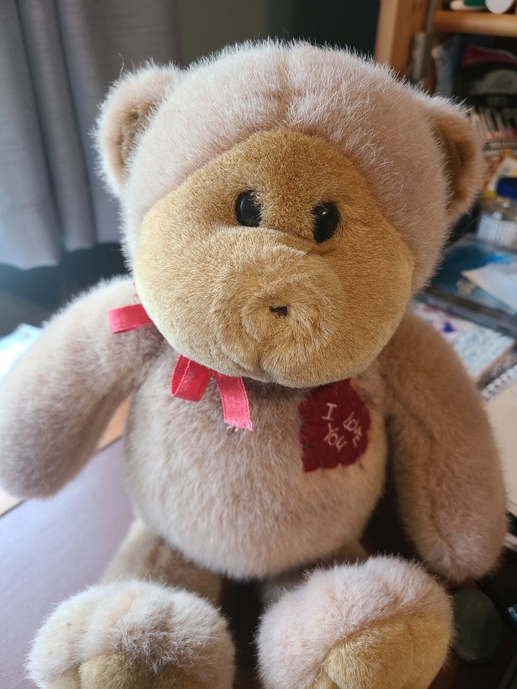 12 Inch Plushland Stuffed Teddy Bear with I Love You Signature