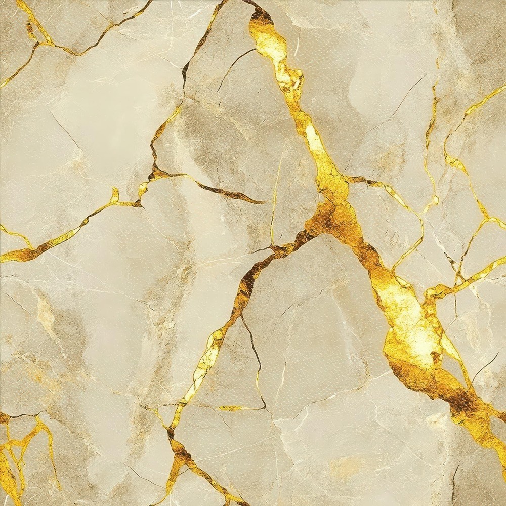 10PCS 12x12 Inch Gold Crack Marble Peel and Stick Floor Tiles Removable Self-Adhesive