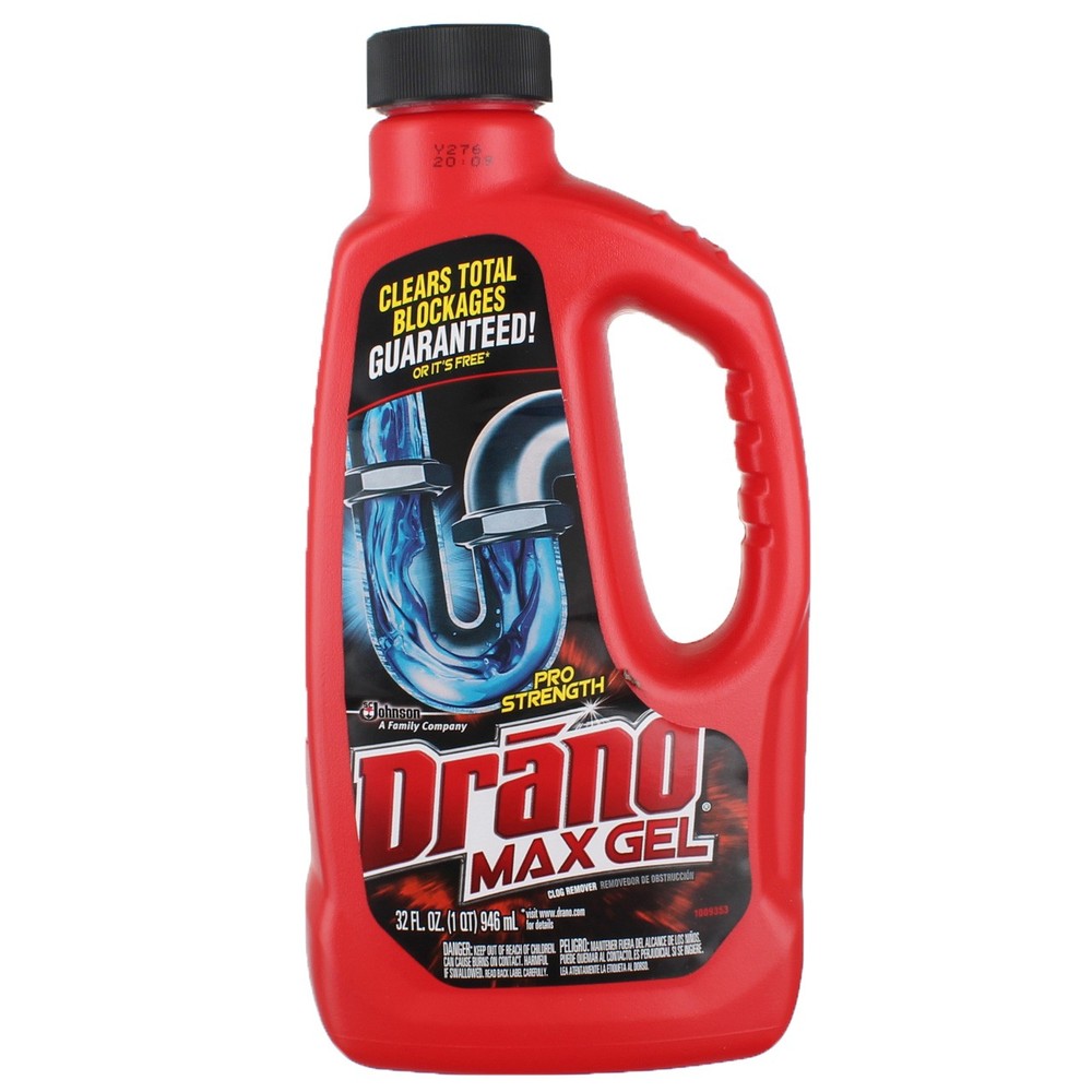 2 Pack Drano Max Gel Clog Remover Liquid, 32 fl oz