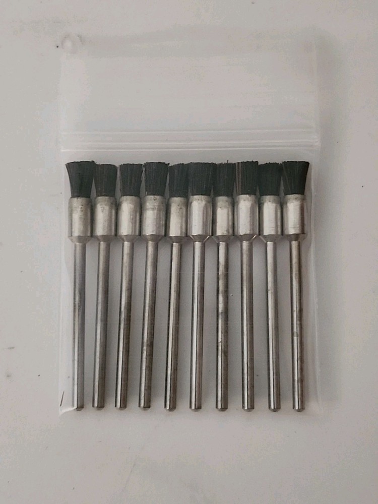 10 Nylon Bristle Polish Brushes for Dremel 3/16