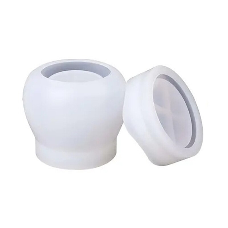 Silicone Jar Mold with Lid for Epoxy Resin Casting DIY Storage Box