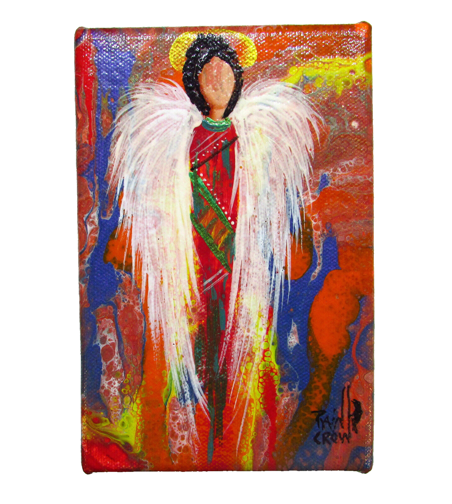 Angel Spiritual Heavenly Painting Original Art by Rain Crow