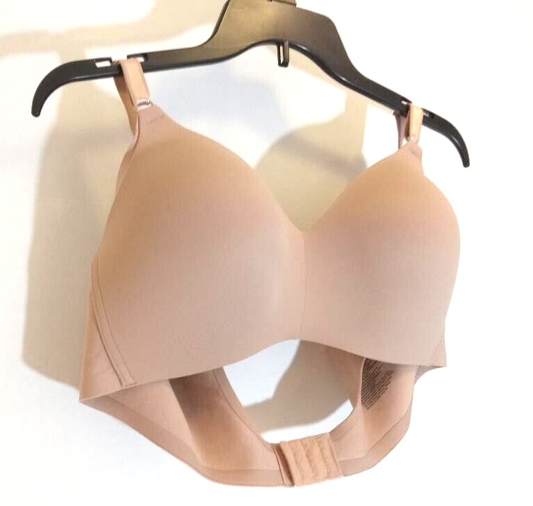 Warners Bra Womens Size 40C Beige Wireless Padded Adjustable Straps Soft Comfy