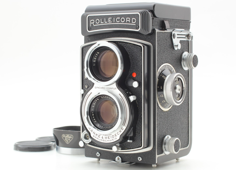 [ ALMOST MINT ]  ROLLEICORD Vb 6X6 TLR Film Camera Xenar 75mm Lens From JAPAN