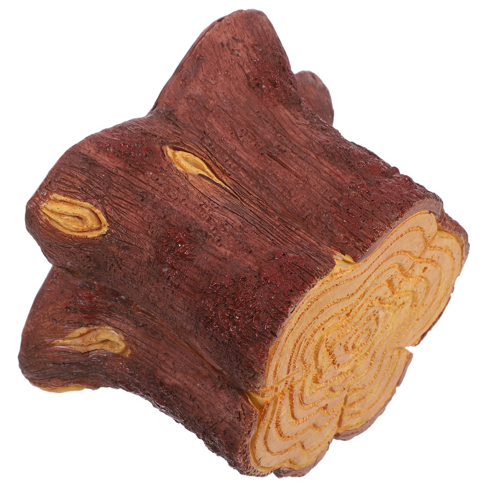 Led Flame Lamp Resin Tree Stump Night Light Usb Fireplace Decor Light