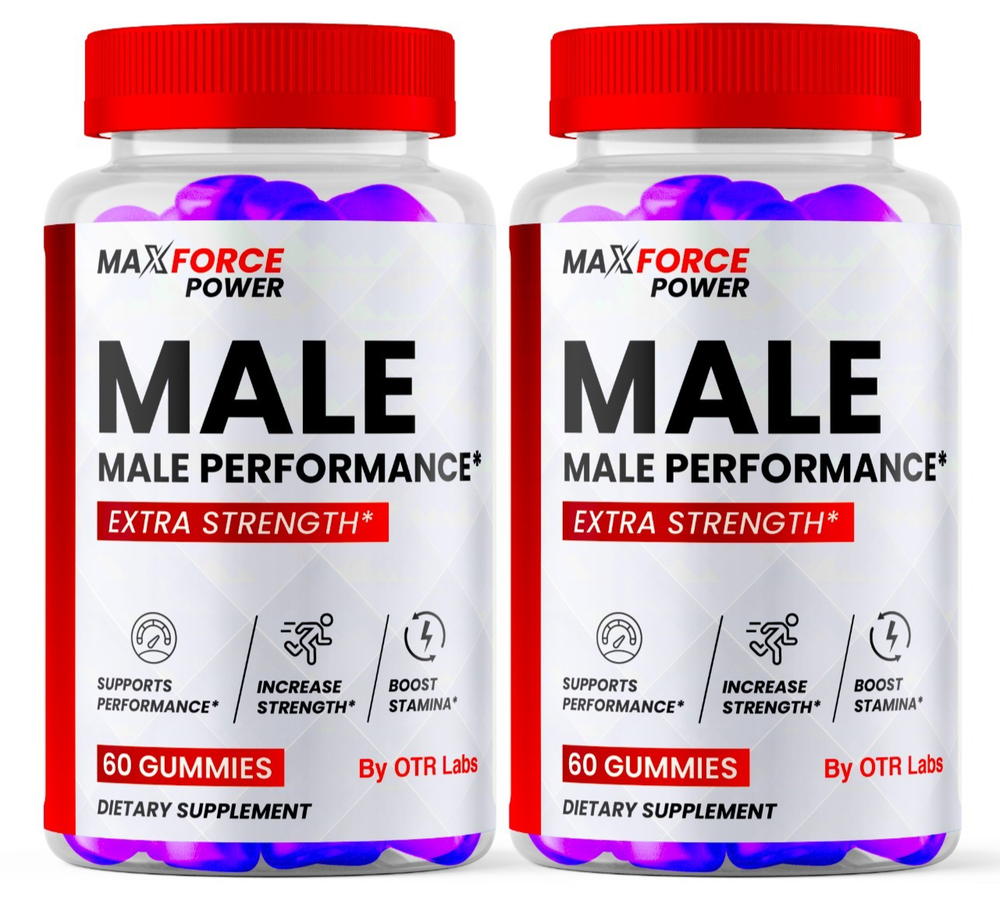 Max Force Power Male Performance Gummies Extra Strength MaxForce Gummys 120 CT