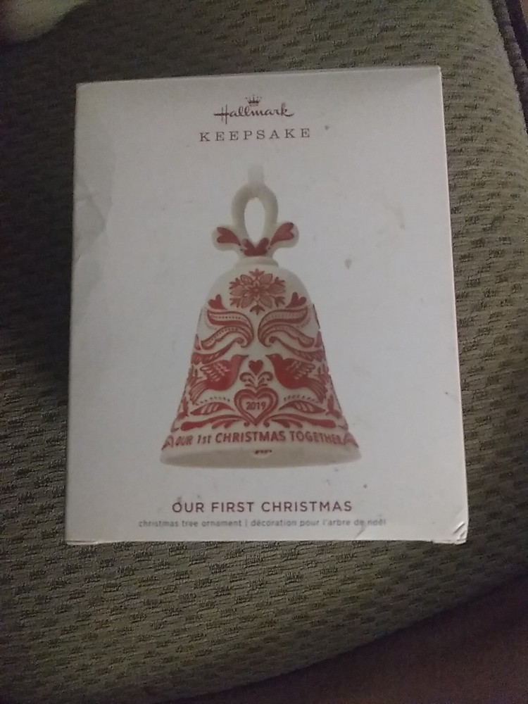 Hallmark Keepsake 2019 First Christmas Porcelain Bell Ornament